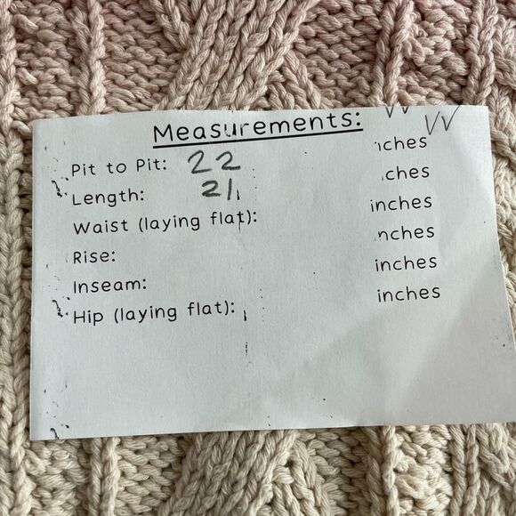 Anthropologie Cotton Ombre Cable Knit Pullover Sweater Pink Med. #VV - Picture 8 of 8